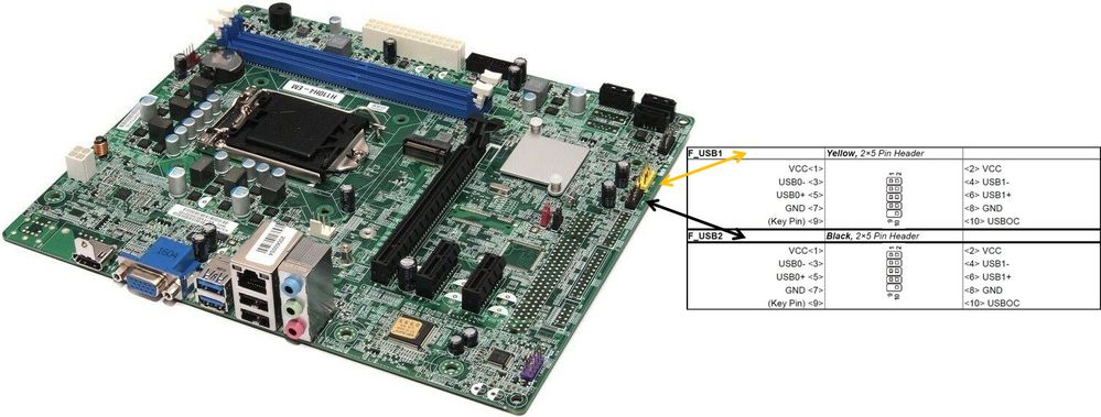 MB ECS H110H4-EM_DDR4 S1151 IPO V3 MSN20063013 USB Header