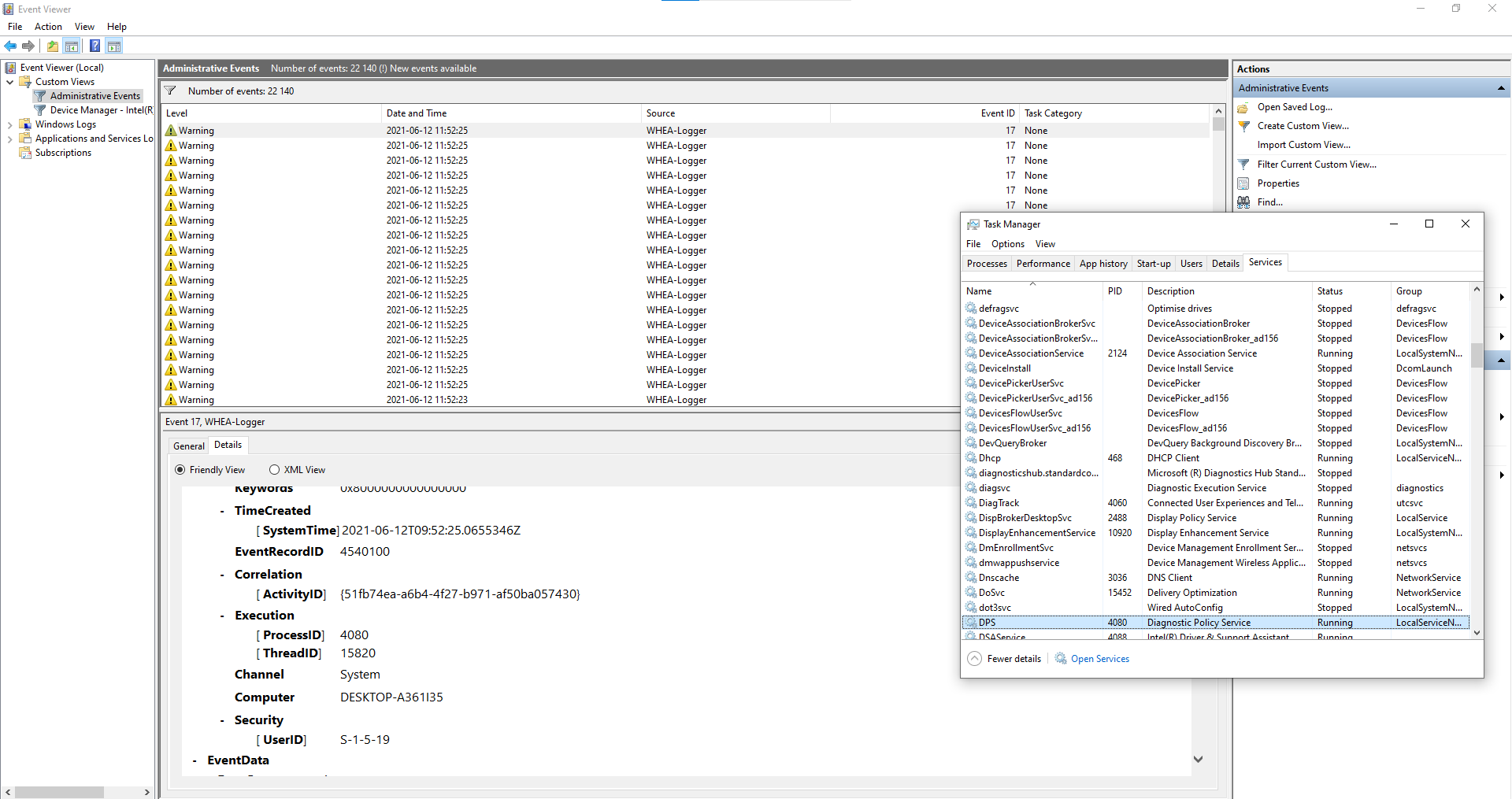 ALOT of WHEALogger warnings!! MEDION Community