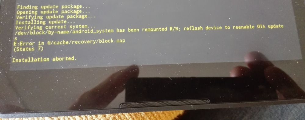 Beta update failure