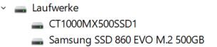 Festplatten nach Upgrade
