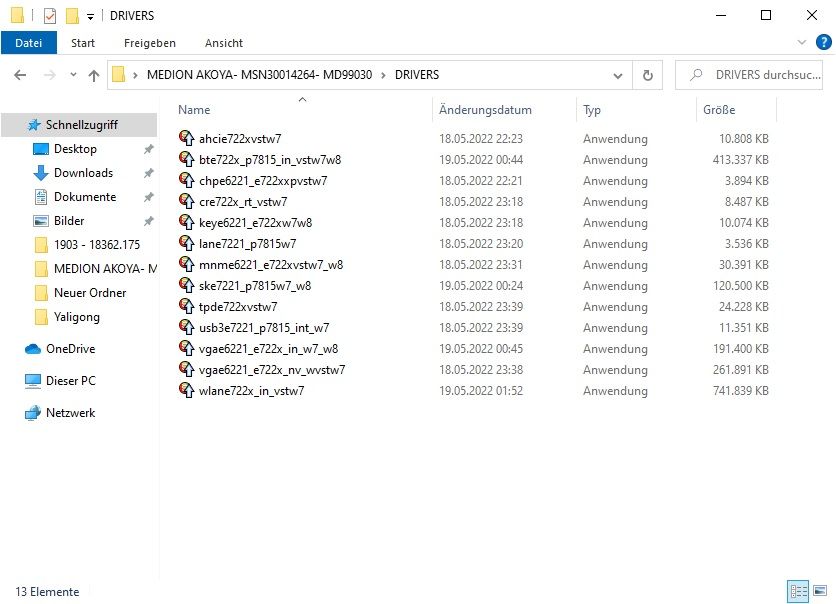 TREIBER - MEDION - E7222