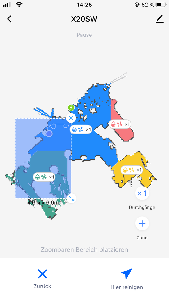 No go Area....nicht zu drehen in Raumausrichtung