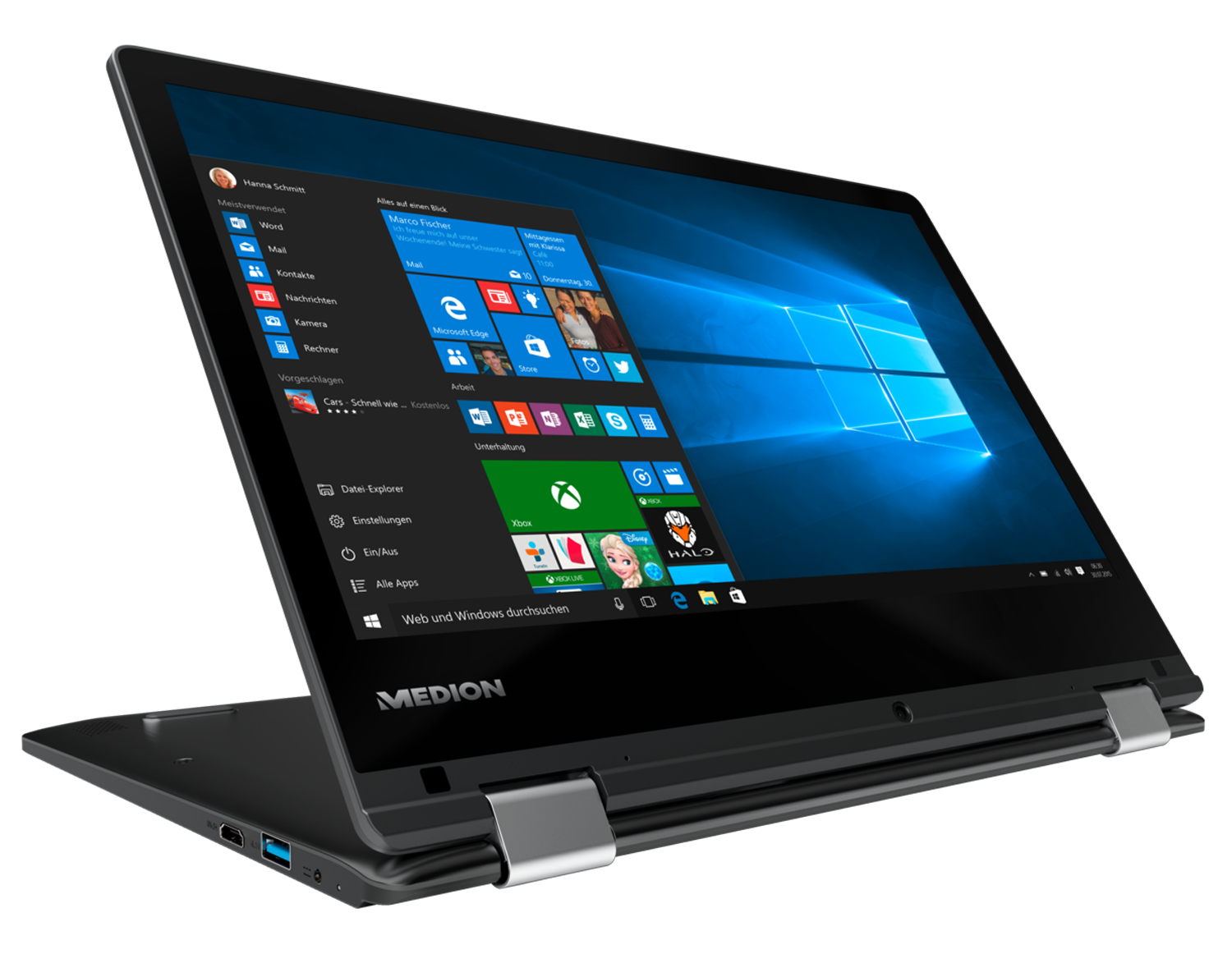 Medion AKOYA E2216T MD 99940 - 12 Notebook mit IPS FullHD Display für