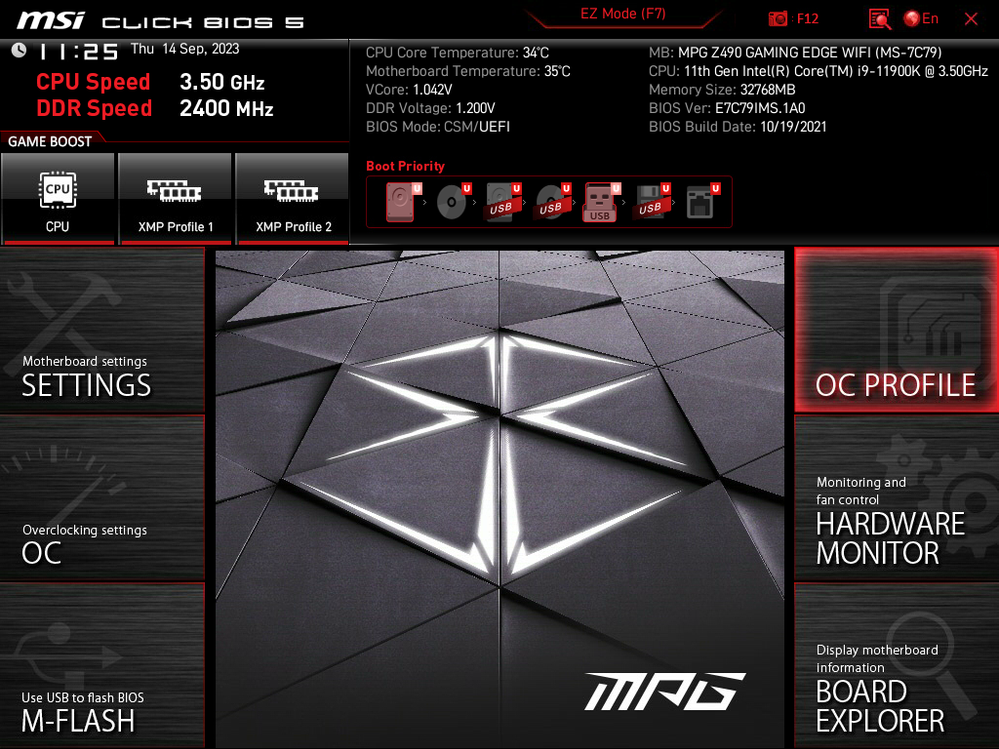 MSI Main Menu