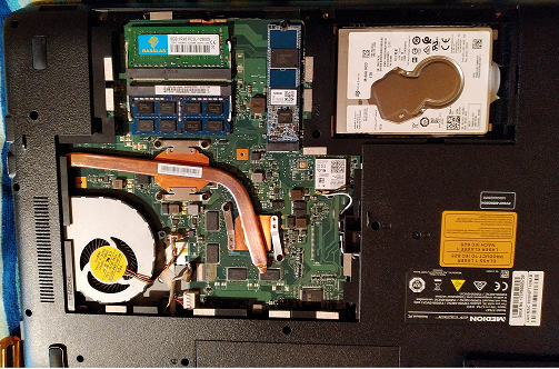 Fan within laptop