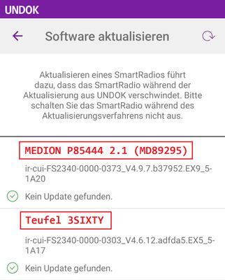 Screenshot UNDOK-App