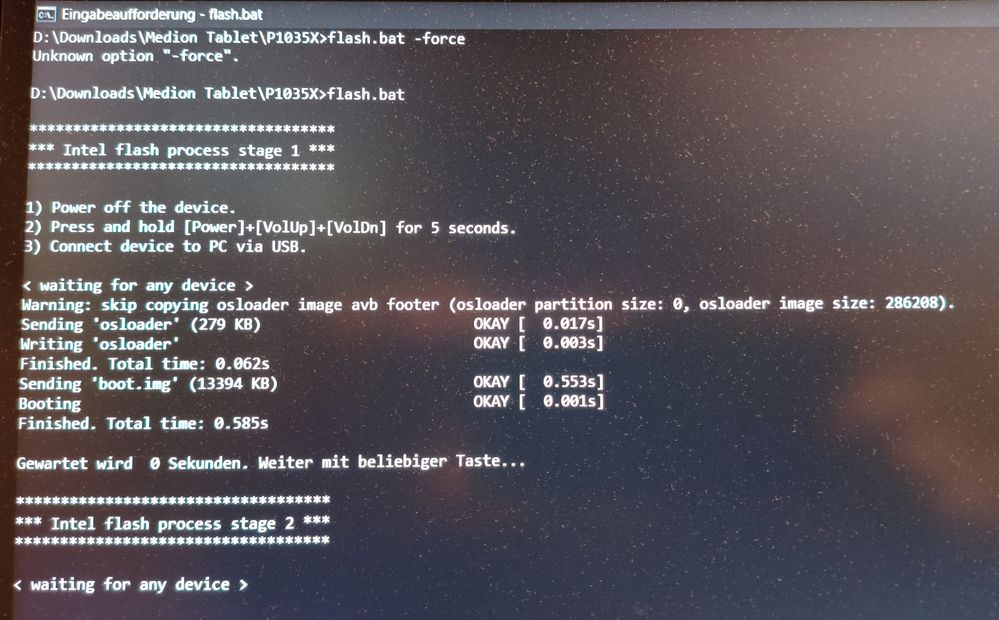 batch bleibt da stehen...