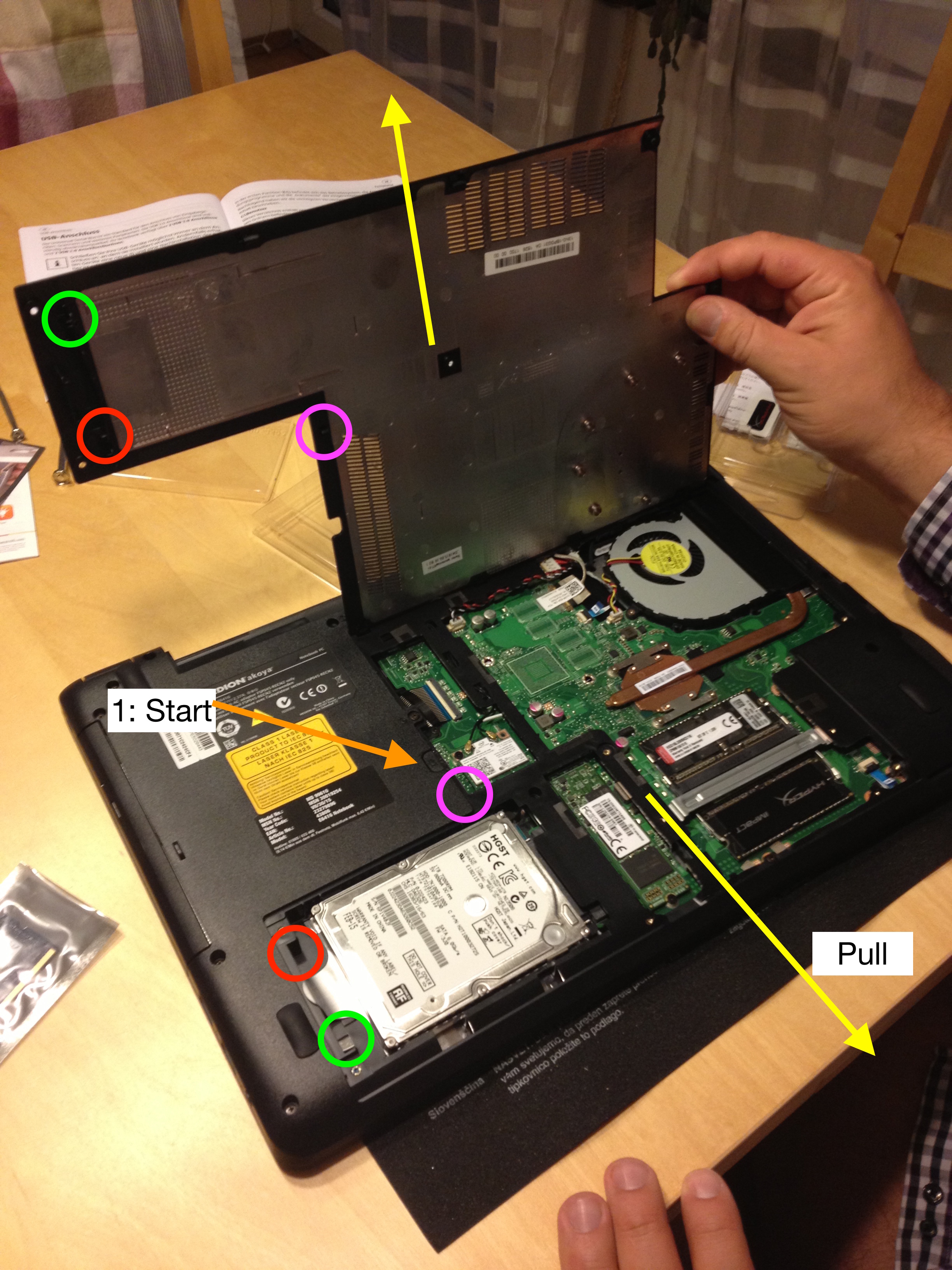 Geöffnetes Gehäuse farblich codiert 01