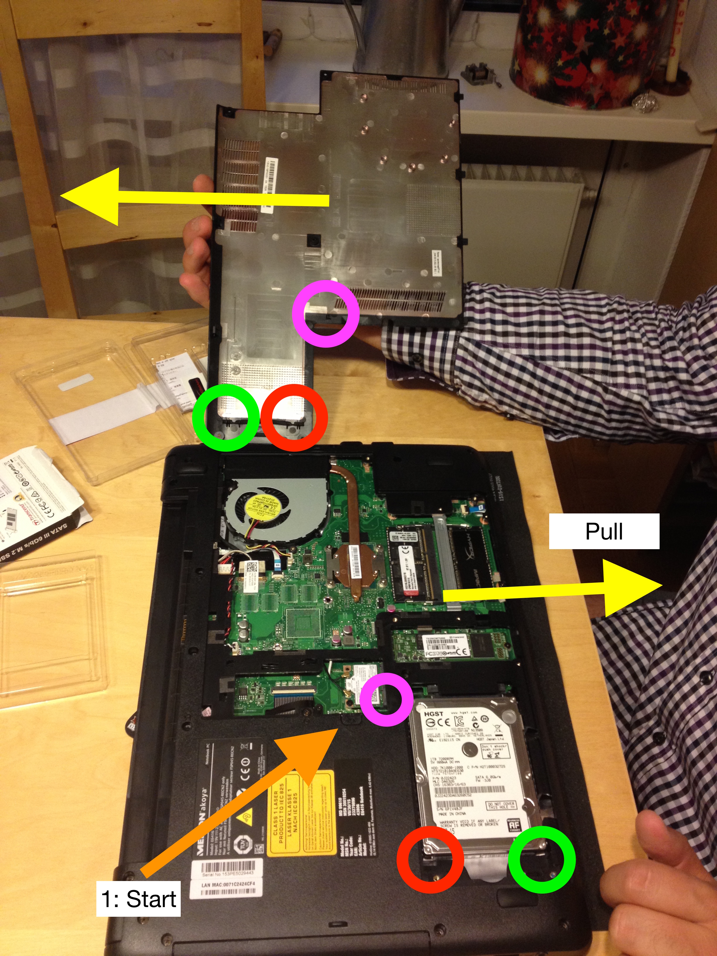 Geöffnetes Gehäuse farblich codiert 02