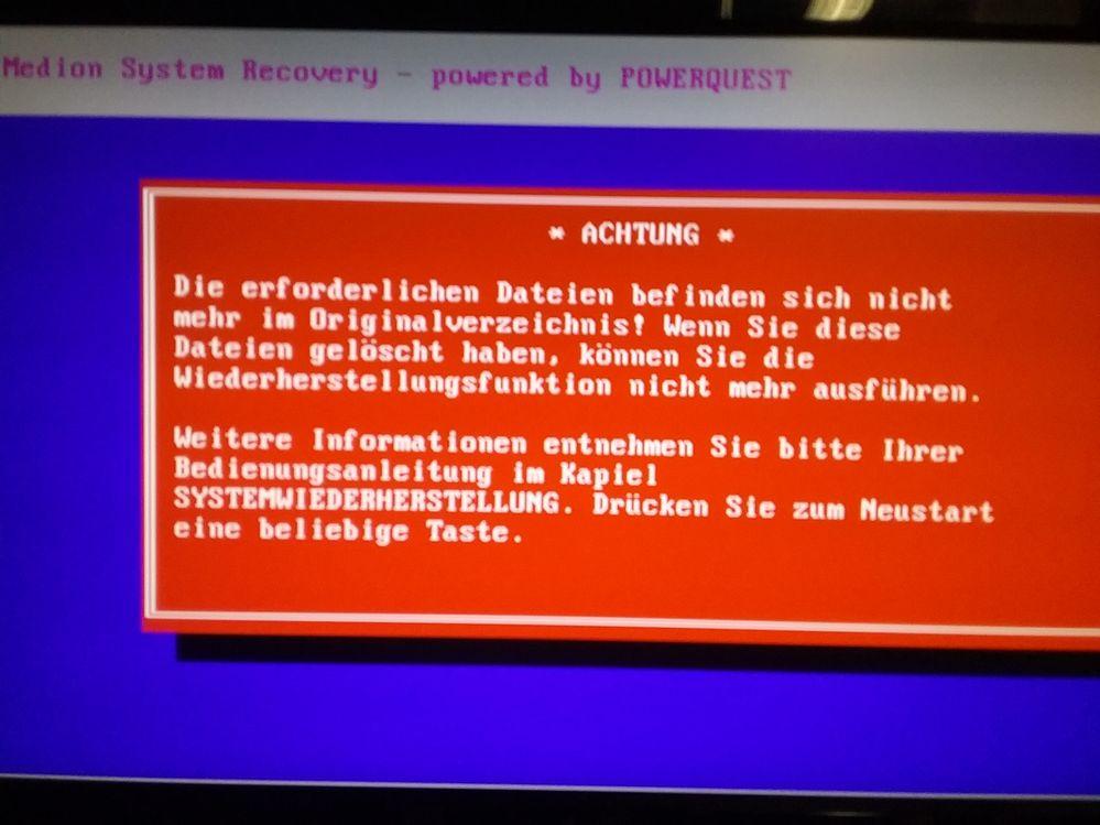 Fehler beim booten mit