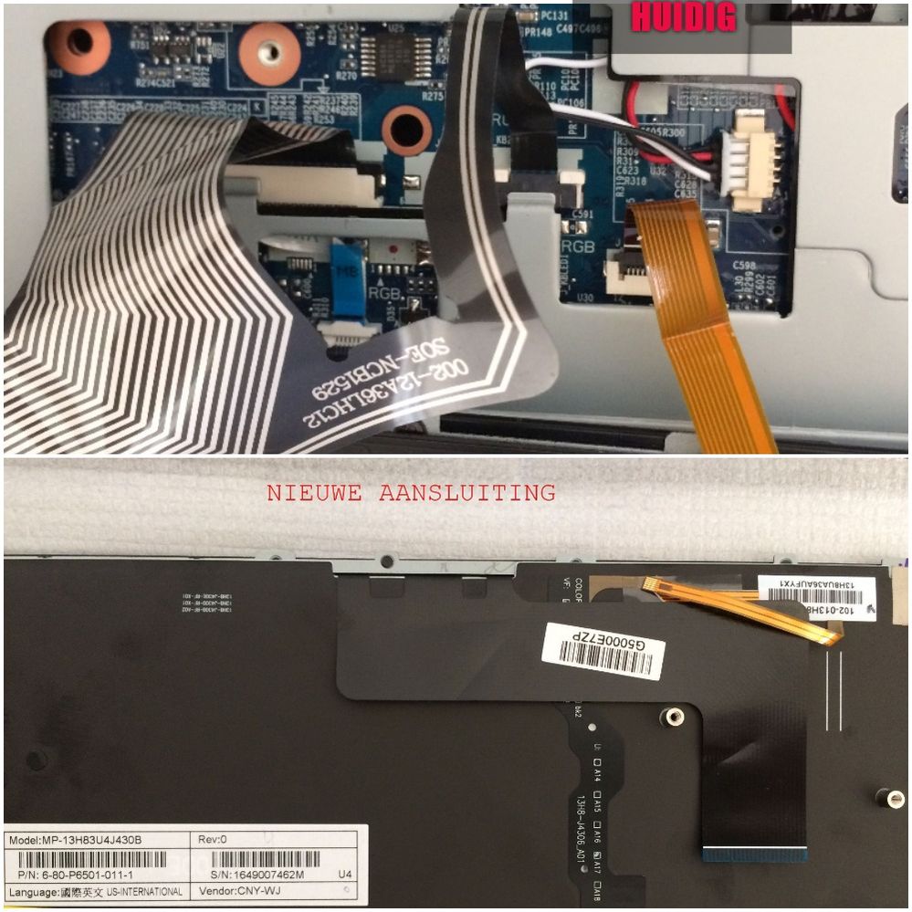 Boven is huidig. Onder is nieuw