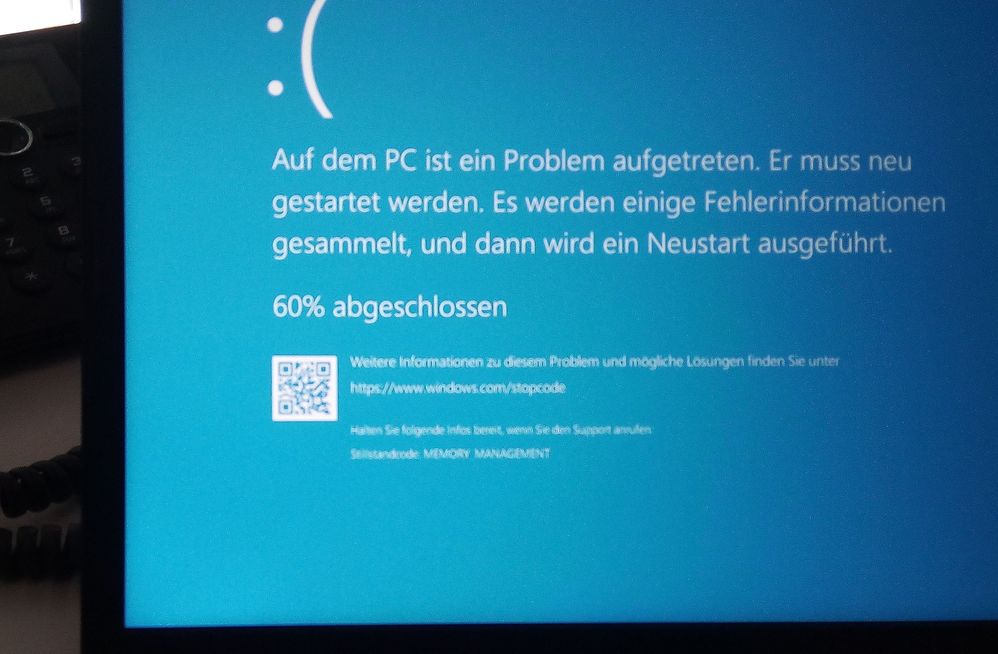 Bild nach dem Absturz