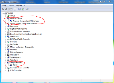 In Win /7 unter Tragbare Geräte zu sehen (hier ein anderes Tab)