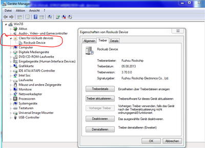Rockusb Device im Geräte-Manager in Win 7
