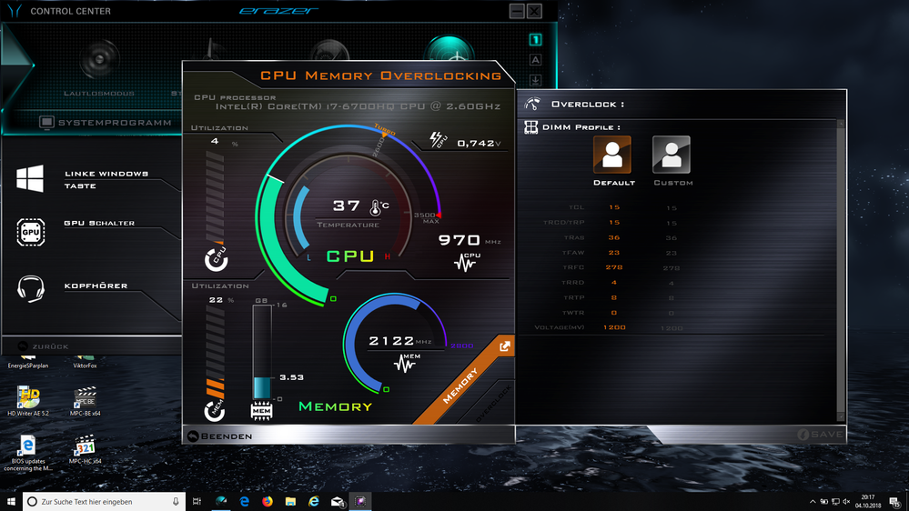CPU nur anschauen, Speicher kann verändert werden