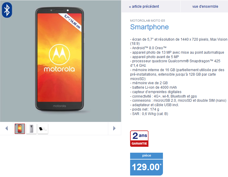 MOTO E5 MD61307 30026062