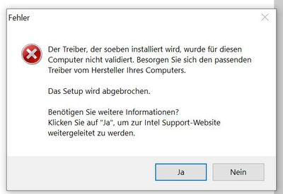 bei der Manuellen Installation