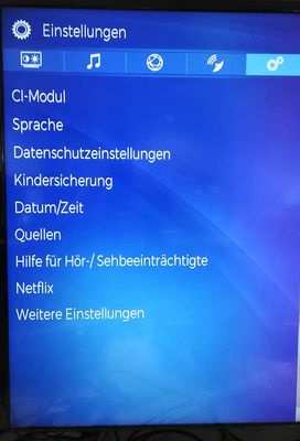 Submenü Einstellungen