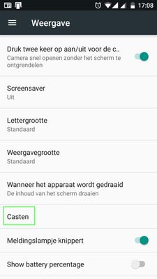 Casten op Android 7.0